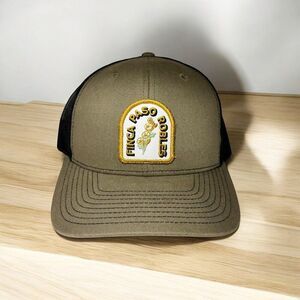 Finca Paso Robles Trucker Hat Olive & Black Adjustable Mesh Restaurant